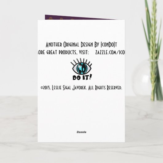 (De Gepersonaliseerde) Paars van Pasen van Feestdagen Kaart (Achterkant)