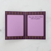 (De Gepersonaliseerde) Paars van Pasen van Feestdagen Kaart (Binnen)