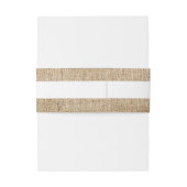 De gepersonaliseerde Plattelander van de Jute van Uitnodigingen Wikkel (Achterkant Voorbeeld)