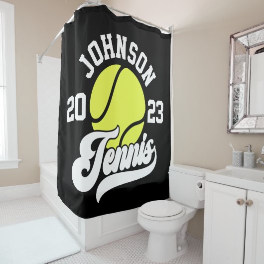 De gepersonaliseerde Reeks van de Ball van de Spel Douchegordijn (In situ)