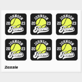 De gepersonaliseerde Reeks van de Ball van de Spel Vierkante Sticker (Vel)