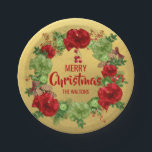 De gepersonaliseerde RODE Gouden VROLIJKE Kroon Papieren Bordje<br><div class="desc">Perfecte de partijdocument van Kerstmis borden aan wow uw gasten.  Rode gouden groene kleuren met kroon.  VROLIJKE KERSTMIS kan PRETTIGE FEESTDAGEN (PLURAL:) worden uitgegeven aan.  De familienaam kan worden uitgegeven aan & GELUKKIG NIEUWJAAR. Krijg aanpassingsservetten!</div>