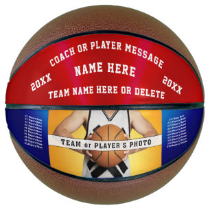 De gepersonaliseerde Rode, Witte en Blauwe Bal van Basketbal