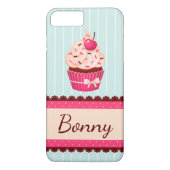 De gepersonaliseerde Roze Blauwe Achtergrond van Case-Mate iPhone Case (Achterkant)
