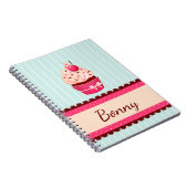 De gepersonaliseerde Roze Blauwe Achtergrond van Notitieboek (Rechterzijde)