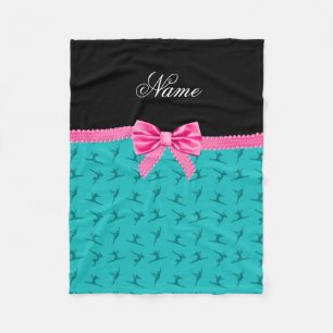 De gepersonaliseerde roze boog van de naam fleece deken