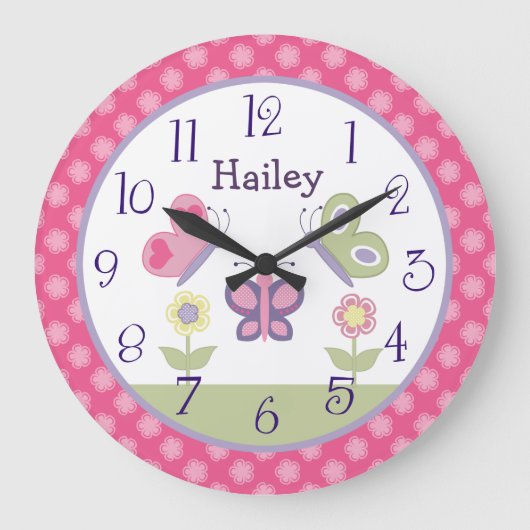 De gepersonaliseerde Roze & Paarse Klok van het (Voorkant)