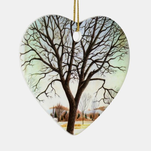 De gepersonaliseerde Scène van de Sneeuw van het Keramisch Ornament (Rechts)