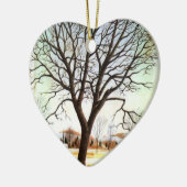 De gepersonaliseerde Scène van de Sneeuw van het Keramisch Ornament (Links)