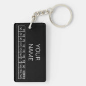 De gepersonaliseerde Scores van de Lijn Duckpin Sl Sleutelhanger (achterkant)