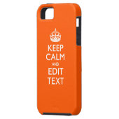 De gepersonaliseerde Sinaasappel van de Jouw tekst Case-Mate iPhone Case (Achterkant Links)