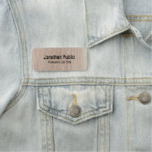 De gepersonaliseerde Sjabloon van de Hout kijkt Ve Naamplaatje (In situ)