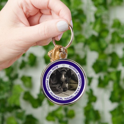 De gepersonaliseerde Sleutelhanger van de Foto met (Hand)