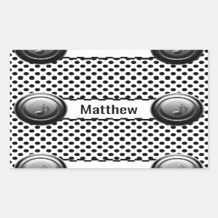 De gepersonaliseerde Speler van de Cassette Rechthoekige Sticker