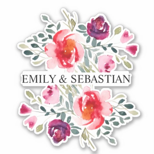 De gepersonaliseerde Sticker van de Bloemen van de (Voorkant)