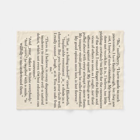 De gepersonaliseerde Tekst van het Citaat van het Fleece Deken (Voorkant (Horizontaal))