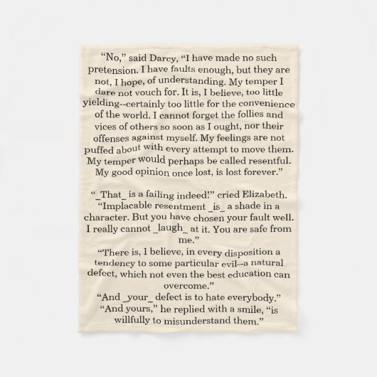 De gepersonaliseerde Tekst van het Citaat van het  Fleece Deken (Voorkant)