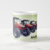 De gepersonaliseerde Tractors van het Rode Boerder Grote Koffiekop (Voorkant)