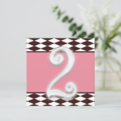 De gepersonaliseerde Uitnodiging van de Verjaardag (Staand voorkant)