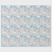 De gepersonaliseerde Veldlijn van de Stad  hand-Dr Cadeaupapier (Vlak)