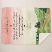 De gepersonaliseerde Vergroting van de Wedding aan Sherpa Deken (Voorkant (horizontaal))