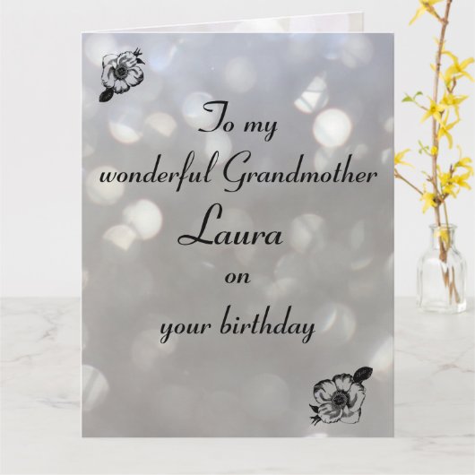 De gepersonaliseerde Verjaardag van de Grootmoeder Kaart (Gele Bloem)