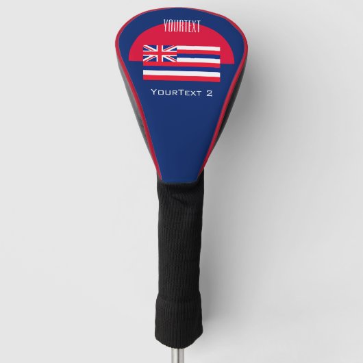 De gepersonaliseerde Vlag van de Staat van Hawaï Golfheadcover (Voorkant)