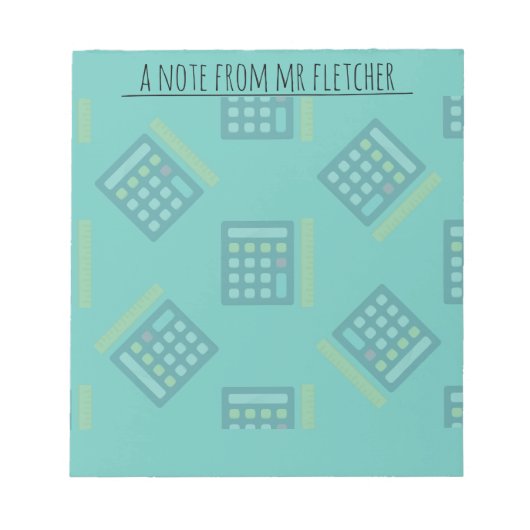 De gepersonaliseerde Wiskunde van Rekenmachines Po Notitieblok (Voorkant)