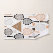 De gepersonaliseerde Witte Rackets van de Tennis v Handdoek (Handdoek)