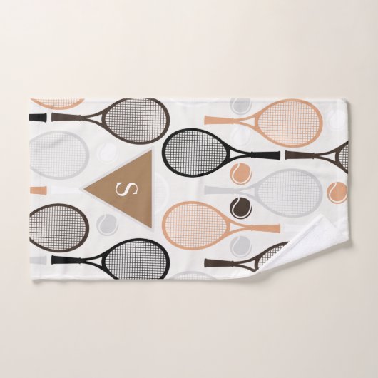 De gepersonaliseerde Witte Rackets van de Tennis v Handdoek (Handdoek)