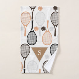 De gepersonaliseerde Witte Rackets van de Tennis v Handdoek