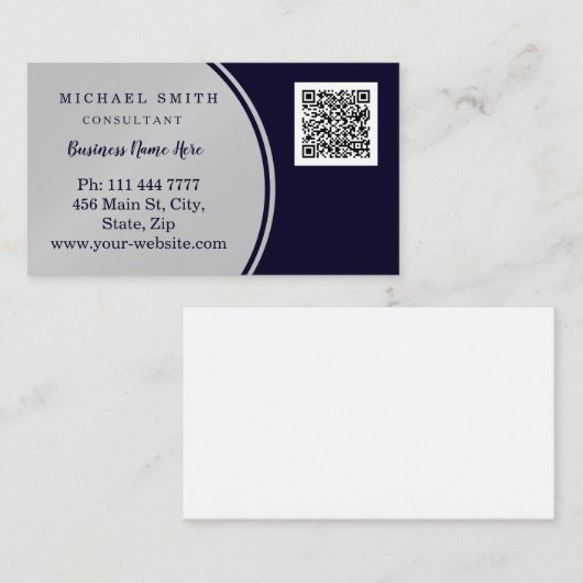 De gepersonaliseerde Zaken van de Code QR van de D Visitekaartje (Voorkant / Achterkant)