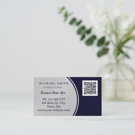 De gepersonaliseerde Zaken van de Code QR van de D Visitekaartje (Staand voorkant)