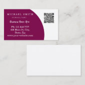 De gepersonaliseerde Zaken van de Code QR van de D Visitekaartje (Voorkant / Achterkant)