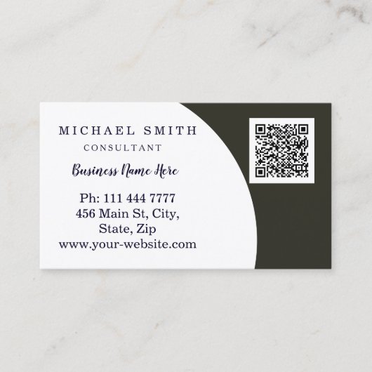 De gepersonaliseerde Zaken van de Code QR van de D Visitekaartje (Voorkant)