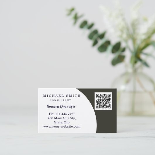 De gepersonaliseerde Zaken van de Code QR van de D Visitekaartje (Staand voorkant)