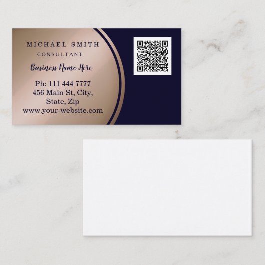 De gepersonaliseerde Zaken van de Code QR van de D Visitekaartje (Voorkant / Achterkant)