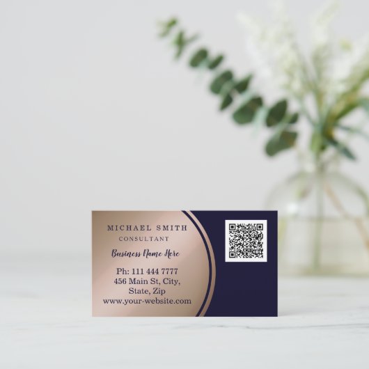 De gepersonaliseerde Zaken van de Code QR van de D Visitekaartje (Staand voorkant)