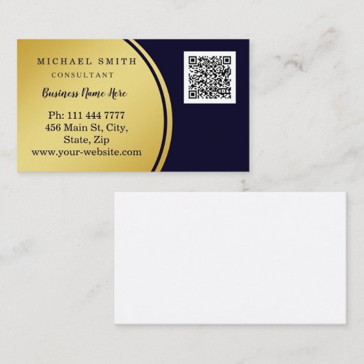 De gepersonaliseerde Zaken van de Code QR van de D Visitekaartje (Voorkant / Achterkant)