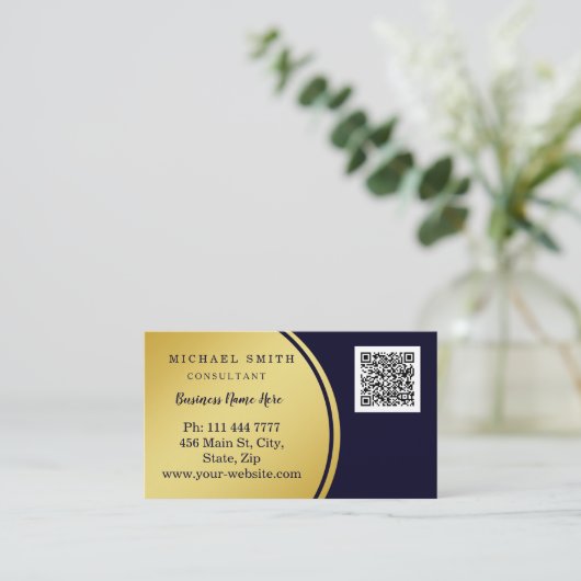 De gepersonaliseerde Zaken van de Code QR van de D Visitekaartje (Staand voorkant)