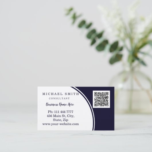 De gepersonaliseerde Zaken van de Code QR van de D Visitekaartje (Staand voorkant)