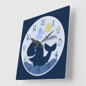 De gepersonaliseerde ZeevaartKlok van het Baby van Vierkante Klok (Hoek)
