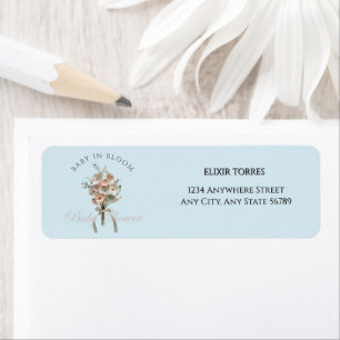 De geperste Wildflower Baby in Bloom Boho Baby sho Etiket