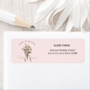 De geperste Wildflower Baby in Bloom Boho Baby sho Etiket