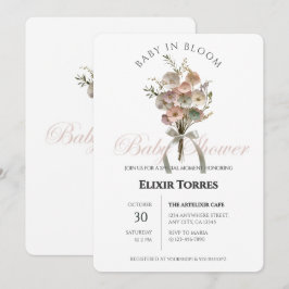 De geperste Wildflower Baby in Bloom Boho Baby sho Kaart