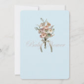 De geperste Wildflower Baby in Bloom Boho Baby sho Kaart (Achterkant)