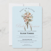 De geperste Wildflower Baby in Bloom Boho Baby sho Kaart (Voorkant)