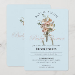 De geperste Wildflower Baby in Bloom Boho Baby sho Kaart