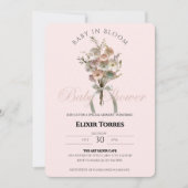 De geperste Wildflower Baby in Bloom Boho Baby sho Kaart (Voorkant)