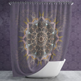 De gepilariseerde draad stropdas-in purpura refrac douchegordijn